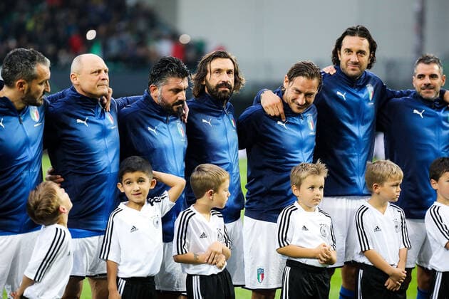 07 10 2019, xmkx, football legend game, DFB All Stars Azzurri Legends v l Italy ITA DFL DFB REGULATIONS PROHIBIT ANY USE OF PHOTOGRAPHS as IMAGE SEQUENCES and or QUASI VIDEO Fuerth Bayern Germany DE