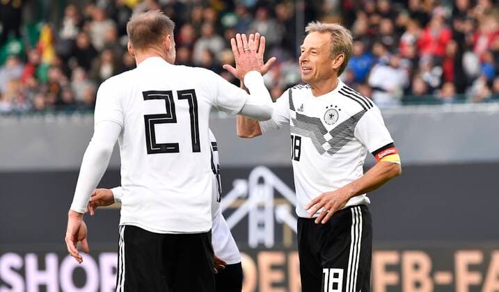 07 10 2019 Soccer International Legends Game DFB All Stars Germany gg Azzurri Legends Italy Alexander Zickler Germany DFB All Stars Jürgen Klinsmann Germany DFB All Stars