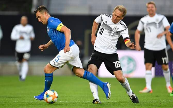 07 10 2019 Soccer International Legends Game DFB All Stars Germany gg Azzurri Legends Italy Fabio Cannavaro Italy Azzuri Legends Jürgen Klinsmann Germany DFB All Stars