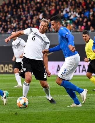 07 10 2019 Soccer International Legends Game DFB All Stars Germany gg Azzurri Legends Italy Guido Buchwald Germany DFB All Stars Fabio Grosso Italy Azzuri Legends
