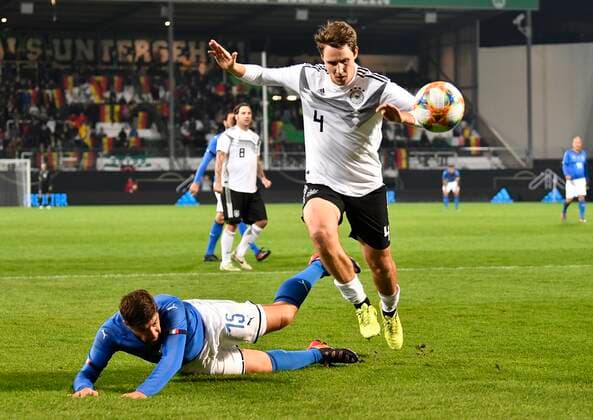 07 10 2019 Soccer International Legends Game DFB All Stars Germany gg Azzurri Legends Italy Giuliano Giannichedda Italy Azzuri Legends Philipp Wollscheid Germany DFB All Stars