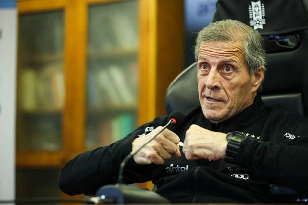 Head coach of the Uruguayan national soccer team Oscar Washigton Tabarez offers a press conference, PK, Pressekonferenz before next Friday s friendly match against Peru, in Montevideo, Uruguay, 7 October 2019. Uruguay soccer team training session !ACHTUNG: NUR REDAKTIONELLE NUTZUNG!  Copyright: xRaulxMartinezx AME6610 20191007-637060879662134961