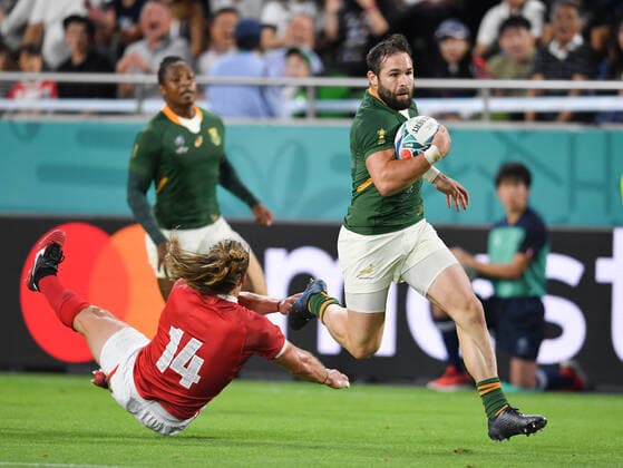 Rugby Union - 2019 Rugby World Cup - Pool B: South Africa vs. Canada South Africa s Cobus Reinach scores his sides third try, at Kobe Misaki Stadium, Kobe City. COLORSPORT ASHLEY WESTERN 
