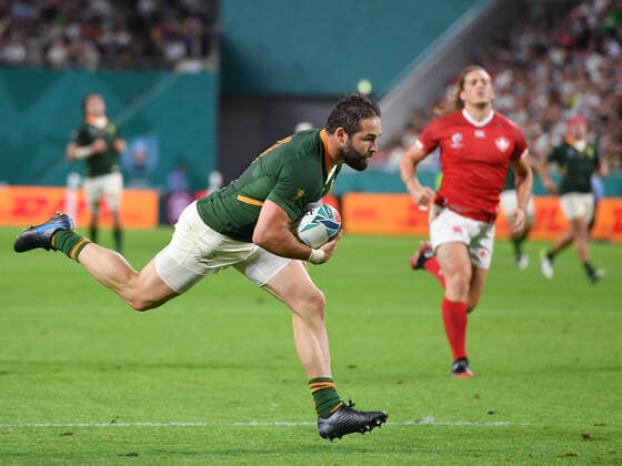 Rugby Union - 2019 Rugby World Cup - Pool B: South Africa vs. Canada South Africa s Cobus Reinach scores his sides fifth try, at Kobe Misaki Stadium, Kobe City. COLORSPORT ASHLEY WESTERN 