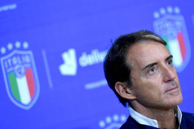 Photo LaPresse - Jennifer Lorenzini 08 October 2019 Firenze (Italy) Soccer Italy Italian Football meeting - "Coverciano" - press conference, PK, Pressekonferenz Roberto Mancini In the pic: Roberto Mancini  Copyright: xJenniferxLorenzini LaPressex