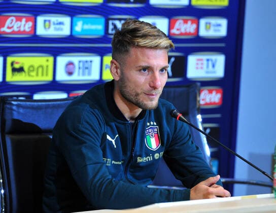 Photo LaPresse - Jennifer Lorenzini 08 October 2019 Firenze (Italy) Soccer Italy Italian Football meeting - "Coverciano" - press conference, PK, Pressekonferenz Ciro Immobile In the pic: Ciro Immobile  Copyright: xJenniferxLorenzini LaPressex