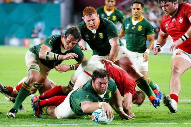 Frans Malherbe (RSA), OCTOBER 8, 2019 - Rugby : 2019 Rugby World Cup Pool B match between South Africa 66-7 Canada at Kobe Misaki Stadium in Kobe, Hyogo, Japan.  (114014413)