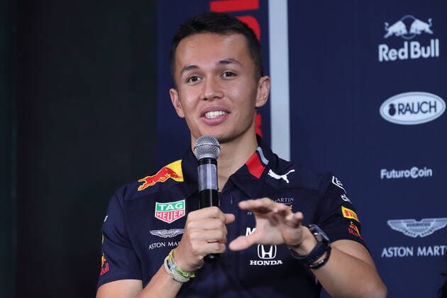 October 9, 2019, Tokyo, Japan: Alexsander Albon of Thai Red Bull Racing drivers attends the Red Bull Racing press conference, PK, Pressekonferenz before Fomula 1 Japanese Grand Prix on 11-13 Oct. Red Bull Racing press conference in Tokyo, Japan - 09 Oct 2019 - ZUMAs197 20191009_zaa_s197_027 Copyright: xMasatoshixOkauchix