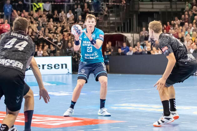SG Flensburg Handewitt vs. HC PPD Zagreb, Handball, VELUX EHF Champions League Group Phase, Flensburg 09 10 19 Goran Soegard Johannsessen SG Flensburg Handewitt, 23 in attack Copyright: xBEAUTIFULxSPORTS MarioxM.xKobergx