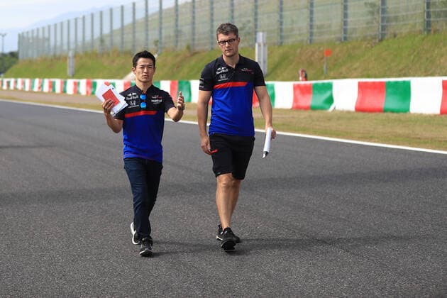 10th October 2019; Suzuka Circuit, Suzuka City, Japan; Formula One Japanese Grand Prix, Arrivals day; Scuderia Toro Rosso, Naoki Yamamoto walks the circuit before his F1 debut - Editorial Use  ActionPlus12175962 LeannexBoon