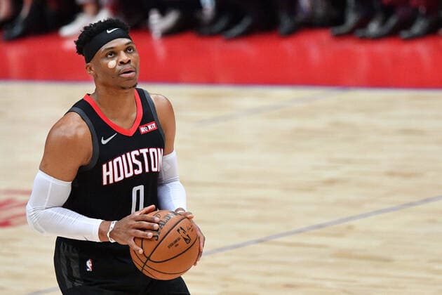 Russell Westbrook (Rockets), OCTOBER 10, 2019 - Basketball : NBA, Basketball Herren, USA Japan Games 2019 match between Toronto Raptors - Houston Rockets at Saitama Super Arena in Saitama, Japan.  (114160040)