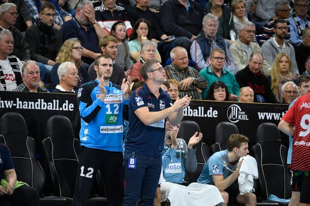 HSG Coach Geir Sveinsson, Handball Bundesliga, Liqui Moly HBL, Men, 9 Matchday, THW Kiel vs. HSG Nordhorn Lingen, 10 10 19 Kiel Sparkassen Arena Schleswig Holstein Germany