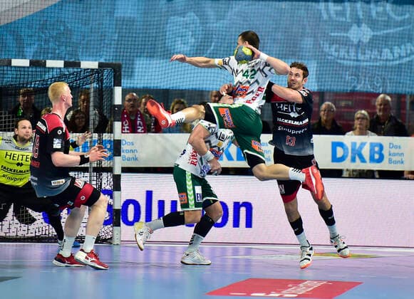 10 10 2019 Handball 1 Bundesliga DKB HBL Season 2019 2020 08 Matchday HC Erlangen Metropolregion Nürnberg HCE FA Göppingen OGo Sebastian Firnhaber 18, HC Erlangen HCE Nemanja Zelenovic 42, Frisch Auf Göppingen Michael Haaß Haass 13, HC Erlangen HCE