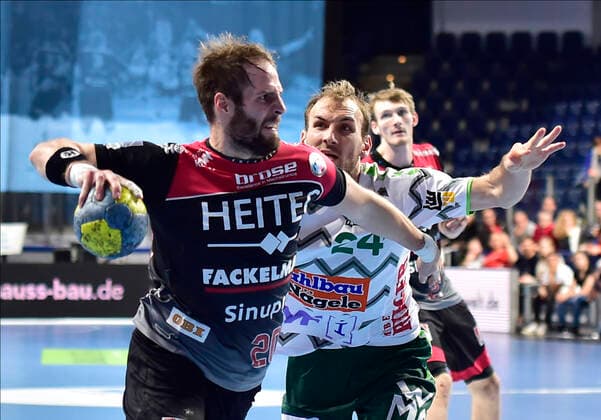 10 10 2019 Handball 1 Bundesliga DKB HBL Season 2019 2020 08 Matchday HC Erlangen Nuremberg Metropolitan Region HCE FA Göppingen OGo Nico Büdel 20, HC Erlangen Marcel Schiller 24, Frisch Auf Göppingen