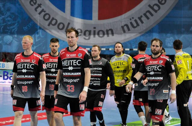 10 10 2019 Handball 1 Bundesliga DKB HBL Season 2019 2020 08 Matchday HC Erlangen Metropolregion Nürnberg HCE FA Göppingen OGo Team Team HC Erlangen HCE disappoints disappointment after end of match