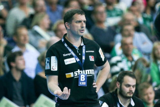 DHfK Balingen Handball Leipzig, 10 10 2019, Arena Leipzig, Handball, 1 Bundesliga, 9 Matchday , SC DHfK HBW Balingen Weilstetten 27 26 10 14 , In the picture coach Jens Bürkle Buerkle Balingen ,