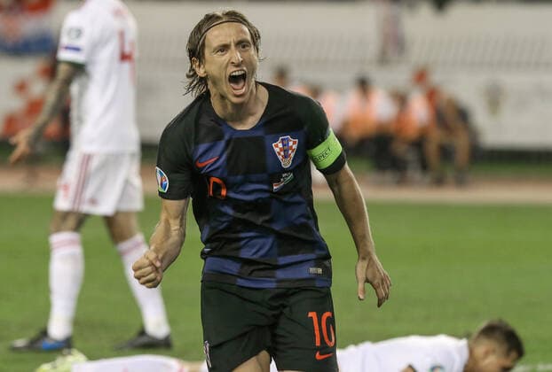 Bilder des Jahres 2019, Sport 10 Oktober Sport Themen der Woche KW41 Sport Bilder des Tages PXL_Croatia_Hungary 10.10.2019., stadium Poljud, Split, Croatia - Qualifications for European Championship, EM, Europameisterschaft group E, round 6 , Croatia - Hungary. Luka Modric  IvoxCagalj PIXSELL