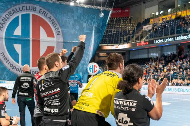 10 10 2019 Handball, 1 Bundesliga HC Hits FRISCH AUF Goeppingen, 3 Matchday, Season 2019 20 Handball, 1 Bundesliga HC Hits HHC Hits FRISCH AUF Goeppingen, 3 Matchday on 10 10 2019, Season 2019 20 Bank Erlangen Copyright: HMBxMedia BorisxSchumacher