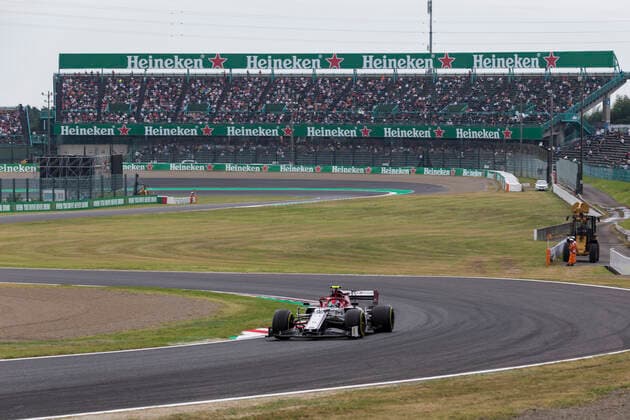 11th October 2019; Suzuka Circuit, Suzuka City, Japan; Formula One Japanese Grand Prix, Practice day; The number 99 Alfa Romeo driver Antonio Giovinazzi during practice 1 - Editorial Use  ActionPlus12176262 StephenxBlackberry