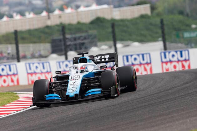 11th October 2019; Suzuka Circuit, Suzuka City, Japan; Formula One Japanese Grand Prix, Practice day; The number 63 ROKiT Williams driver George Russell during practice 1 - Editorial Use  ActionPlus12176303 StephenxBlackberry