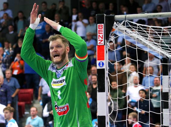 BAU 10 10 2019 Stuttgart Handball TVB Stuttgart vs. TBV Lemgo Lippe, Johannes Bitter TVB with rainbow bandage