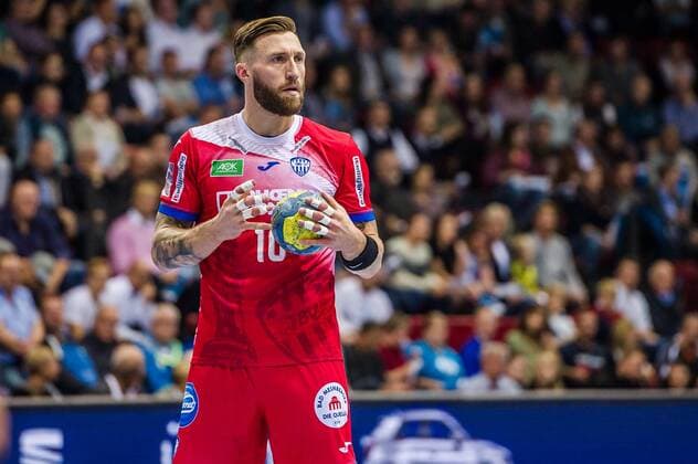 van Olphen, Fabian TBV Lemgo 10 at the match in the Handball Bundesliga, TVB 1898 Stuttgart TBV Lemgo Lippe Stuttgart 10 10 19 Handball 9 Matchday , Stuttgart Baden Wuerttemberg Germany