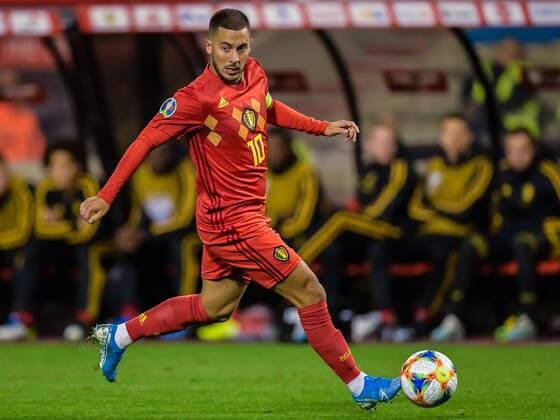 Eden Hazard of Belgium during the UEFA EURO, EM, Europameisterschaft,Fussball 2020 qualifier group I match between Belgium and San Marino at the King Baudouin Stadium on October 10, 2019 in Brussels, Belgium UEFA EURO 2020 qualifier group I 2019 2020 xVIxANPxSportx xGerritxvanxKeulenxIVx 203414854