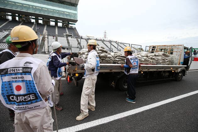 Photo4 LaPresse 11 10 2019 Suzuka, Japan Grand Prix Formula One Japan 2019 In the pic: Preparation for Typhoon Hagibis  Copyright: xPhoto4 LaPressex