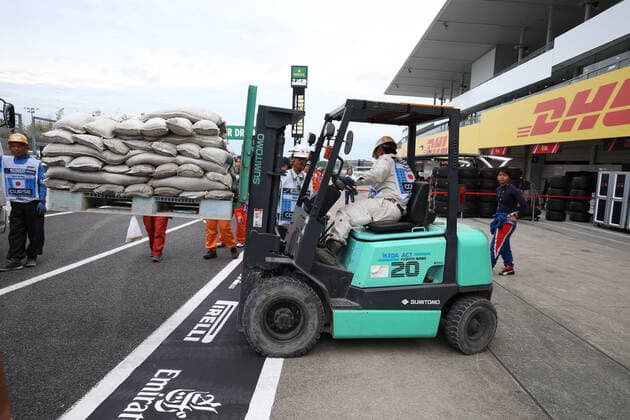 Photo4 LaPresse 11 10 2019 Suzuka, Japan Grand Prix Formula One Japan 2019 In the pic: Preparation for Typhoon Hagibis  Copyright: xPhoto4 LaPressex