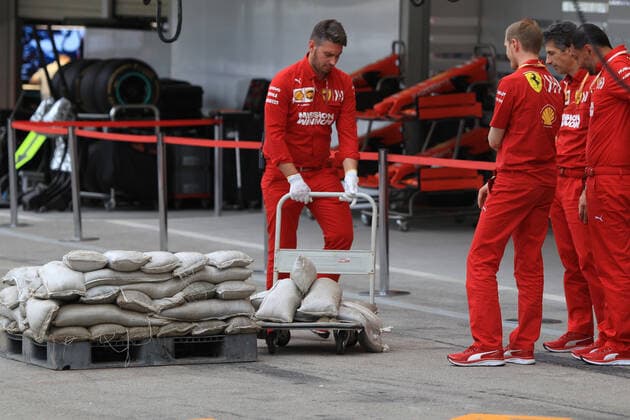 11th October 2019; Suzuka Circuit, Suzuka City, Japan; Formula One Japanese Grand Prix, Practice day; Circuit prepares for Typhoon Hagibis - Editorial Use  ActionPlus12176396 LeannexBoon