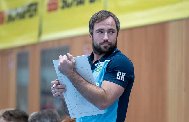Germany, Würzburg, s Oliver Arena, 11 10 2019, Handball, 2 Bundesliga, DJK Rimpar Wölfe SG BBM Bietigheim Picture v l Trainer Ceven Klatt DJK Rimpar Wölfe Copyright: HMBxMedia xHeikoxBecker