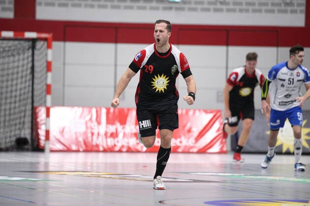 Marian Orlowski TuS N Luebbecke 29 GER, Handball, 2 Bundesliga, TuS N Luebbecke against TV 05 07 Huettenberg, 12 10 2019 Luebbecke Copyright: xEIBNER JanxStrohdiekx EP_JSK