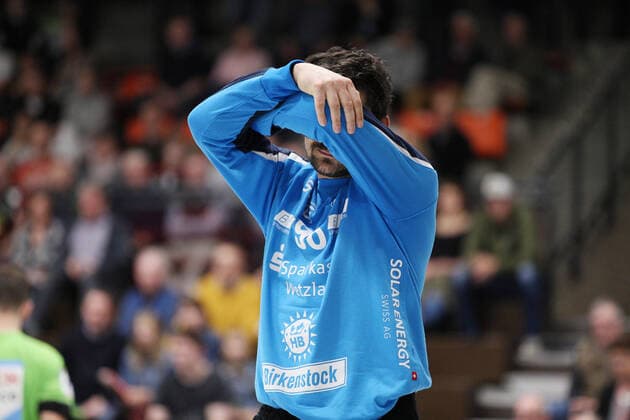 Nikolai Weber TV 05 07 Huettenberg 98 GER, Handball, 2 Bundesliga, TuS N Luebbecke against TV 05 07 Huettenberg, 12 10 2019 Luebbecke Copyright: xEIBNER JanxStrohdiekx EP_JSK