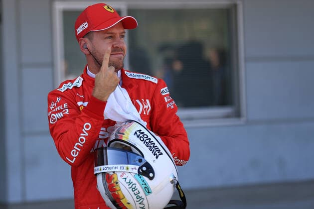 13th October 2019; Suzuka Circuit, Suzuka City, Japan; Formula One Japanese Grand Prix, Qualifying; Scuderia Ferrari, Sebastian Vettel takes pole - Editorial Use  ActionPlus12176755 LeannexBoon