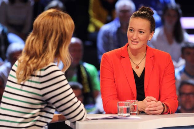 KATRIN MUELLER-HOHENSTEIN, ALMUTH SCHULT DAS AKTUELLE SPORTSTUDIO ZDF MAINZ 
