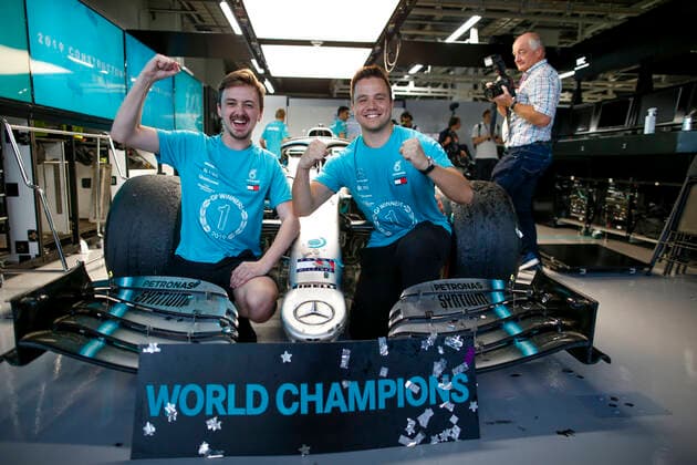 Motorsports: FIA Formula One World Championship, WM, Weltmeisterschaft 2019, Grand Prix of Japan, Mercedes AMG Petronas Motorsport Team celebrates the win of Constructors Championship 2019 Suzuka Japan