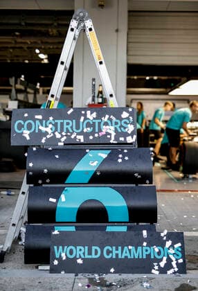 Motorsports: FIA Formula One World Championship, WM, Weltmeisterschaft 2019, Grand Prix of Japan, Mercedes AMG Petronas Motorsport Team celebrates the win of Constructors Championship 2019, Suzuka Japan
