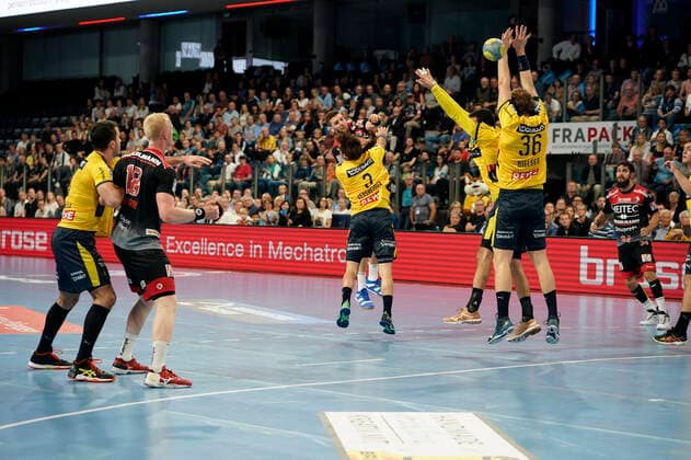 13 10 2019 Handball, 1 Bundesliga HC Erlangen Rhein Neckar Loewen 9 Matchday, Season 2019 20 Handball, 1 Bundesliga HC Erlangen Rhein Neckar Loewen, 9 Matchday on 13 10 2019, Season 2019 20 Photo Schumacher Jesper Nielsen Copyright: HMBxMedia BorisxSchumacher