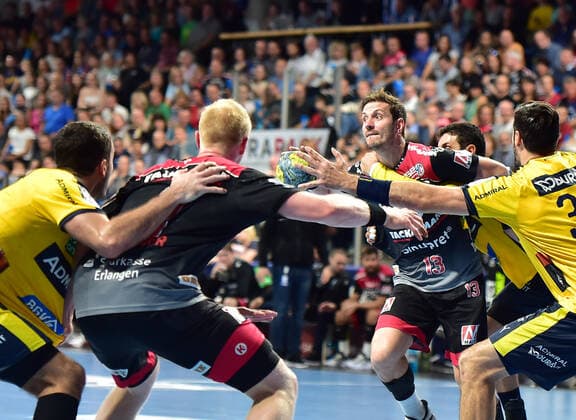 13 10 2019 Handball 1 Bundesliga DKB HBL Season 2019 2020 09 Matchday HC Erlangen Metropolregion Nürnberg HCE Rhein Neckar Löwen OGo Michael Haaß Haass 13, HC Erlangen HCE