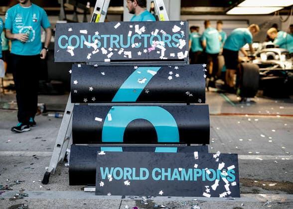 Motorsports: FIA Formula One World Championship, WM, Weltmeisterschaft 2019, Grand Prix of Japan, Mercedes AMG Petronas Motorsport Team celebrates the win of Constructors Championship 2019, Suzuka Japan