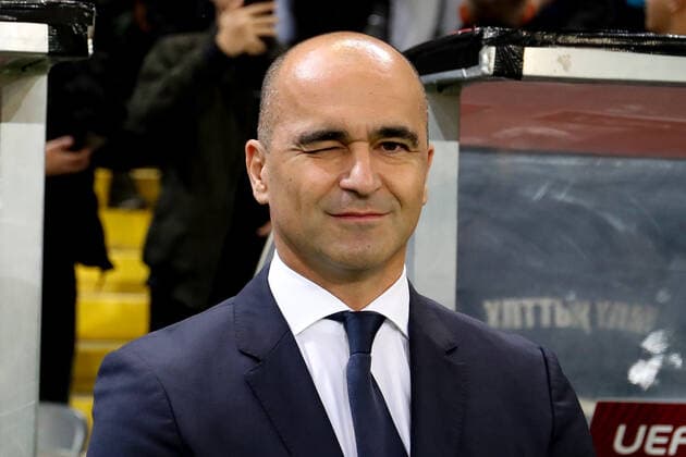 Belgium s head coach Roberto Martinez pictured during a soccer game between the Kazakhstan national team, Nationalteam and Belgium s Red Devils, Sunday 13 October 2019 in Nur-Sultan, Astana, Kazakhstan, match 8 10 in the qualifications for the UEFA EURO, EM, Europameisterschaft,Fussball 2020 tournament. BRUNOxFAHY  x05685945x