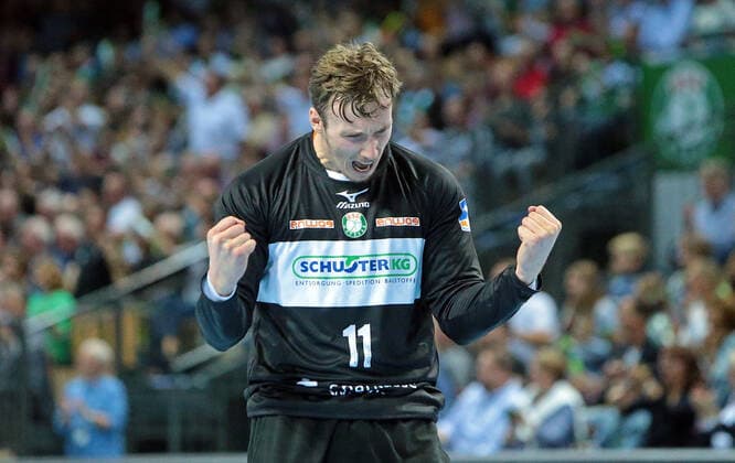 13 10 2019, xovx, Handball HBL, HSG Wetzlar MT Melsungen emspor, Jubel bei Till Klimpke HSG Wetzlar , Freisteller DFL DFB REGULATIONS PROHIBIT ANY USE OF PHOTOGRAPHS as IMAGE SEQUENCES and or QUASI VIDEO Wetzlar