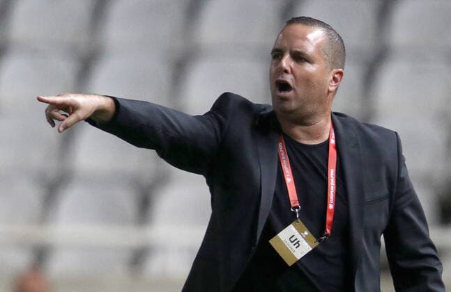 NICOSIA, CYPRUS - OCTOBER 13, 2019: Ran Ben Shimon, head coach of the Cyprus men s national football team, during the 2020 UEFA EURO, EM, Europameisterschaft,Fussball Qualification, EM, Europameisterschaft Round Group I football match between Cyprus and Russia at GSP Stadium. Sergei Bobylev TASS  TS0BE9B7