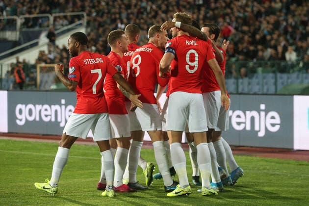 Bulgaria v England UEFA EURO, EM, Europameisterschaft,Fussball 2020 Qualifiers Marcus Rashford of England celebrates scoring his sides 1st goal during the UEFA Euro 2020 Qualifiers match at Vasil Levski National Stadium, Sofia Content Not Available For UK Newspapers Copyright: xPaulxChestertonx FIL-13742-0038