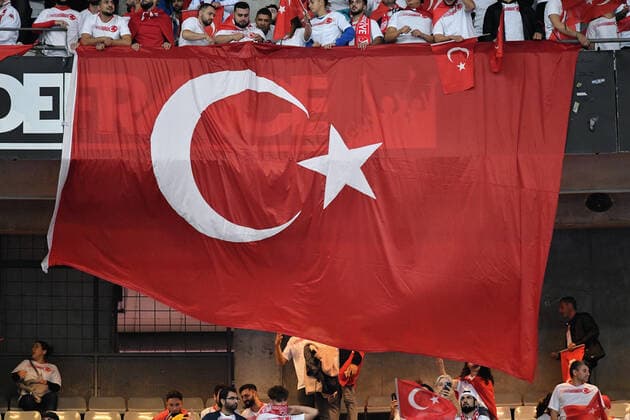 FRANCE TURKEY EURO 2020 Turkish fans en masse during the France-Turkey match, on October 14, 2019, at the Stade de France for the Euro 2020 qualifications.  JulienxMattiax xLexPictorium LePictorium_0216517