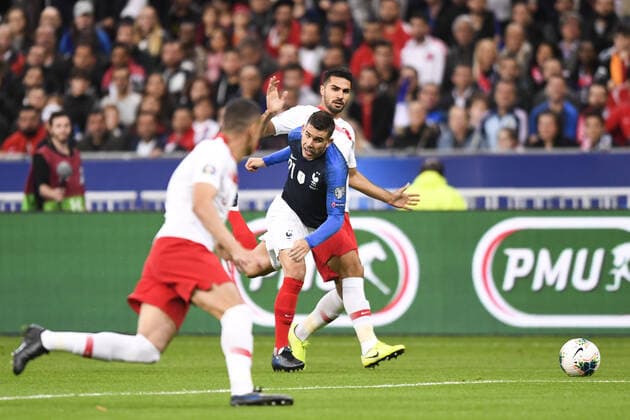 21 LUCAS HERNANDEZ (FRA) - 02 ZEKI CELIK (TUR) FOOTBALL : France vs Turquie - Qualifications Euro 2020 - 14 10 2019 AnthonyBIBARD FEP Panoramic 