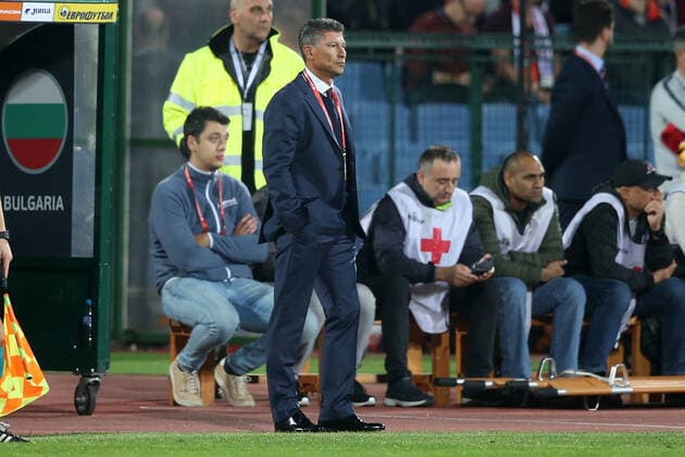 Bulgaria v England UEFA EURO, EM, Europameisterschaft,Fussball 2020 Qualifiers Bulgaria Manager Krasimir Balakov during the UEFA Euro 2020 Qualifiers match at Vasil Levski National Stadium, Sofia Content Not Available For UK Newspapers Copyright: xPaulxChestertonx FIL-13742-0225