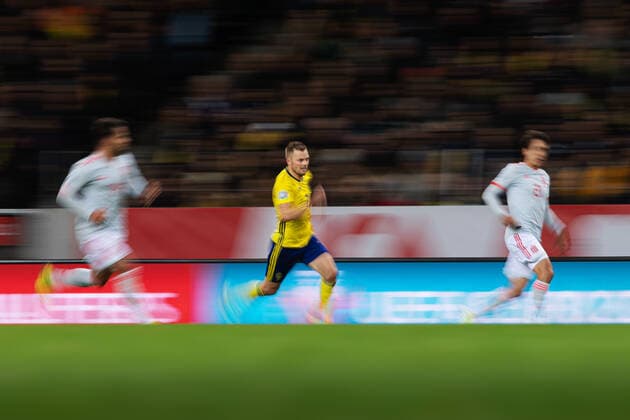 191015 Sebastian Larsson of Sweden during the UEFA Euro Qualifier football match between Sweden and Spain on October 15, 2019 in Stockholm Photo Joel Marklund BILDBYRAN code JM 88054 BBENG football football soccer soccer UEFA Euro Qualifier EM qualifying and qualifying international Sweden Sweden A Sweden Spain Spain,  Copyright: JOELxMARKLUND BB191015JM123