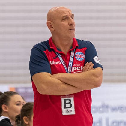 Herbert Müller Thüringer HC, Trainer, head coach Portrait, single picture, 16 10 2019, Erfurt Germany , Handball, 1 Bundesliga Women, Thüringer HC Buxtehuder SV xprx