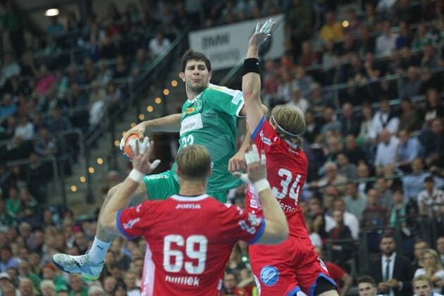SC DHfK Leipzig vs. TBV Lemgo Lippe, Liqui Moly HBL, 17 10 19 Handball, 1 Bundesliga, Season 2019 2020, 10 Matchday SC DHfK Leipzig vs. TBV Lemgo Lippe on 17 10 19 in the Arena Leipzig In the picture Marko MAMIC 22, SC DHfK Leipzig Copyright: xBEAUTIFULxSPORTS JanxKaeferx